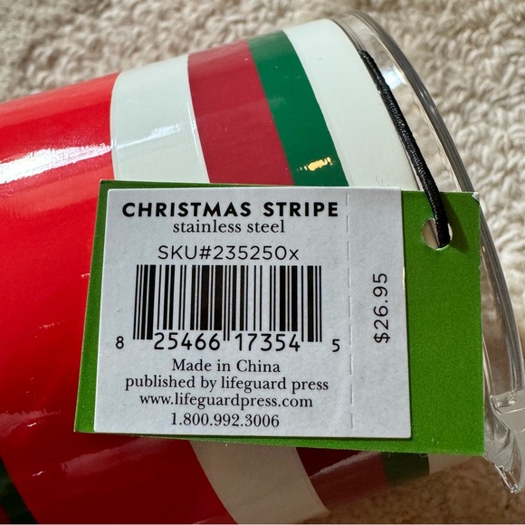 Kate Spade Stainless Steel Striped Tumbler NWT - Picture 4 of 5